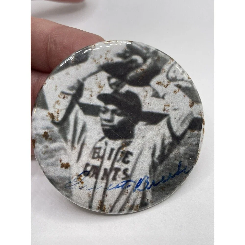 Ernest Burke Maryland Baseball Player Signed Button Pin